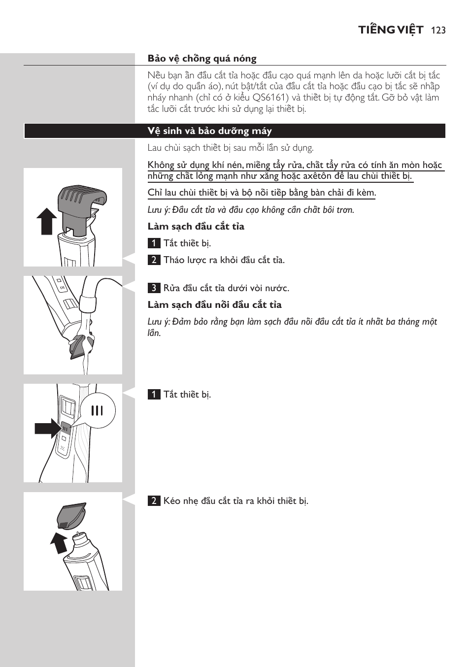 Philips StyleShaver Perfilador y afeitadora resistente al agua User Manual | Page 123 / 182