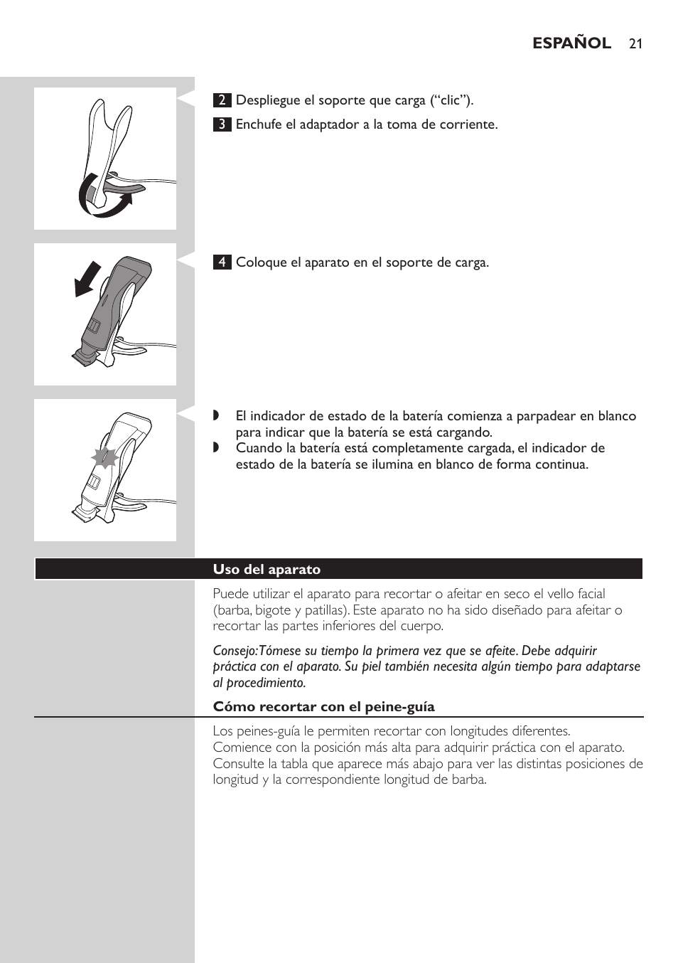 Philips StyleShaver Perfilador y afeitadora resistente al agua User Manual | Page 21 / 182