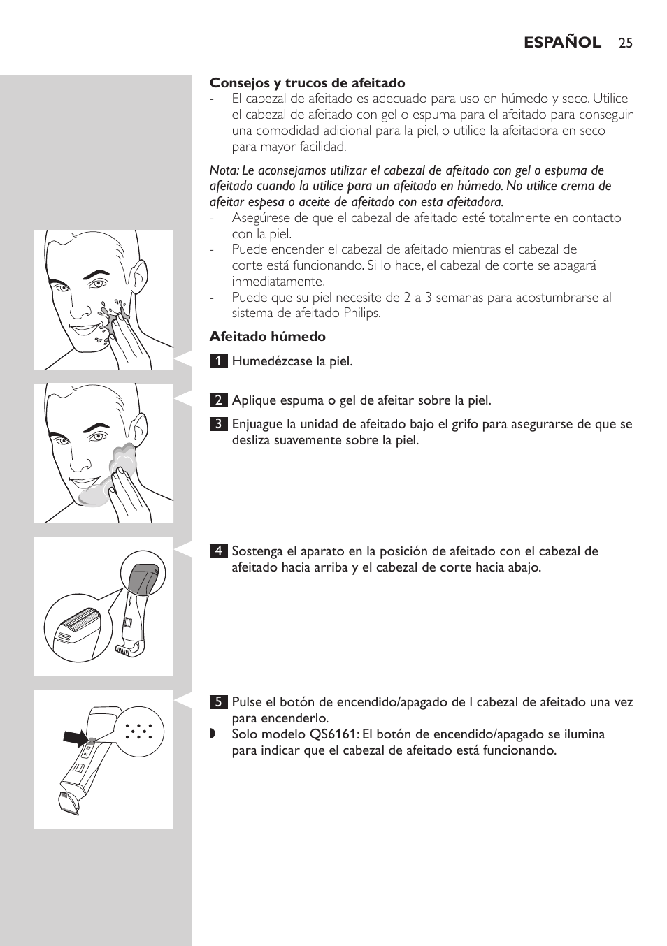 Philips StyleShaver Perfilador y afeitadora resistente al agua User Manual | Page 25 / 182