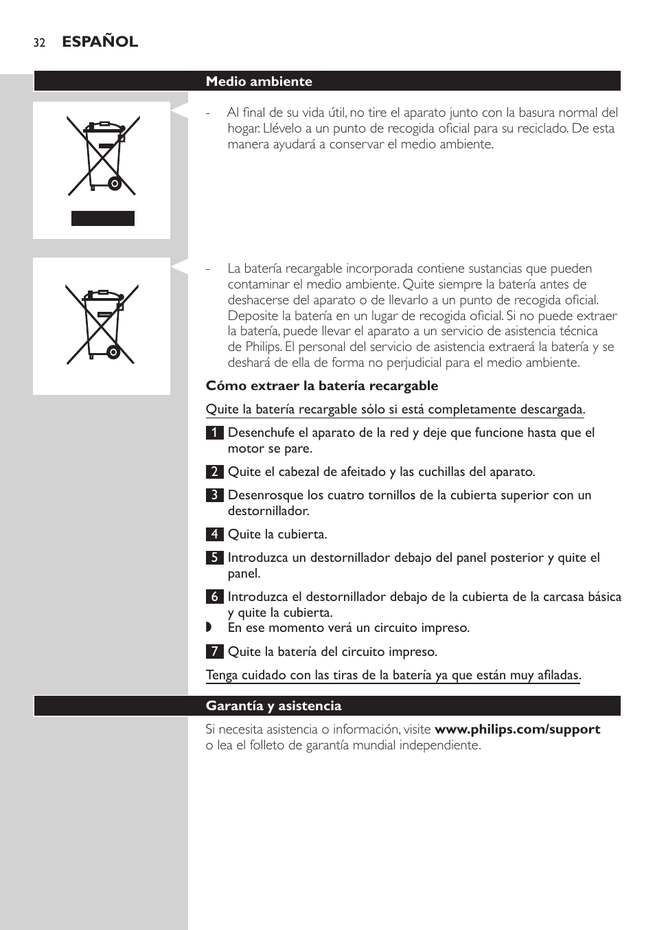 Philips StyleShaver Perfilador y afeitadora resistente al agua User Manual | Page 32 / 182