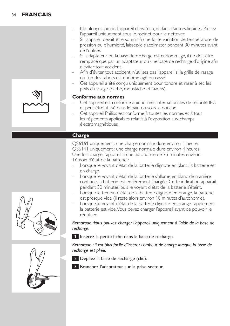 Philips StyleShaver Perfilador y afeitadora resistente al agua User Manual | Page 34 / 182