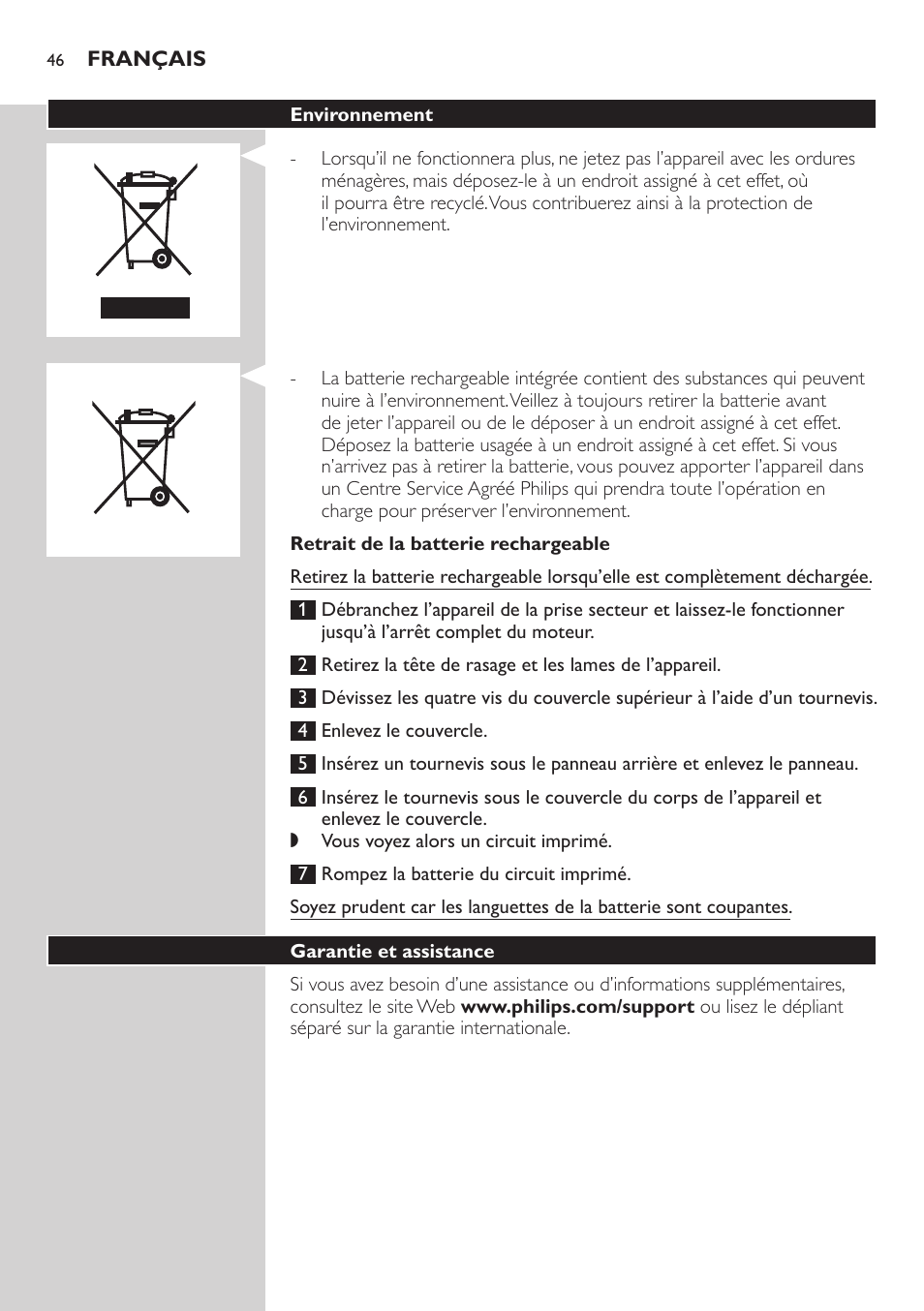 Philips StyleShaver Perfilador y afeitadora resistente al agua User Manual | Page 46 / 182