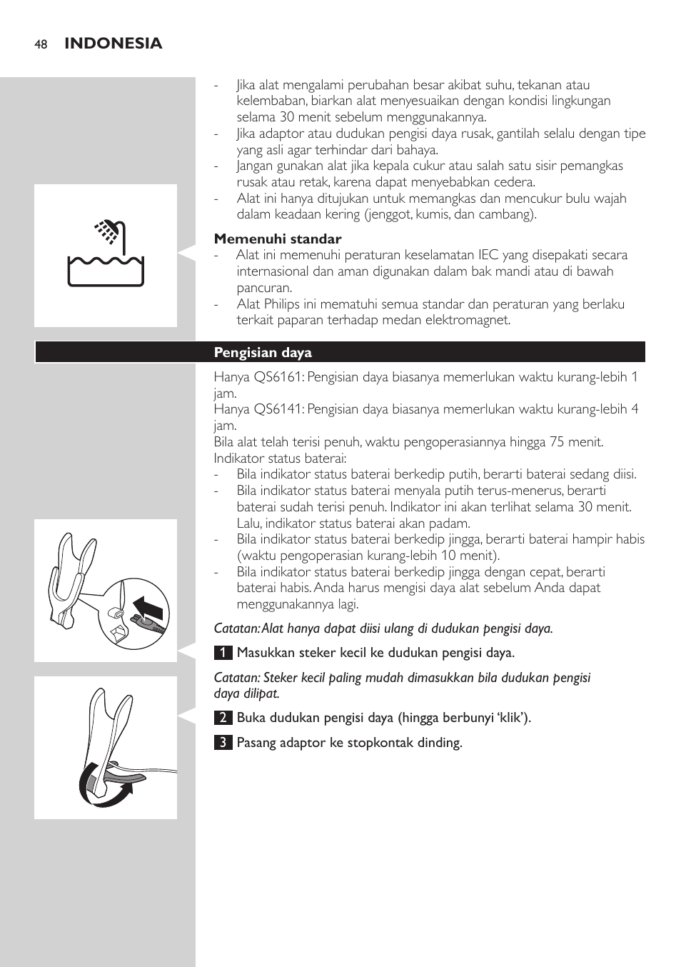 Philips StyleShaver Perfilador y afeitadora resistente al agua User Manual | Page 48 / 182