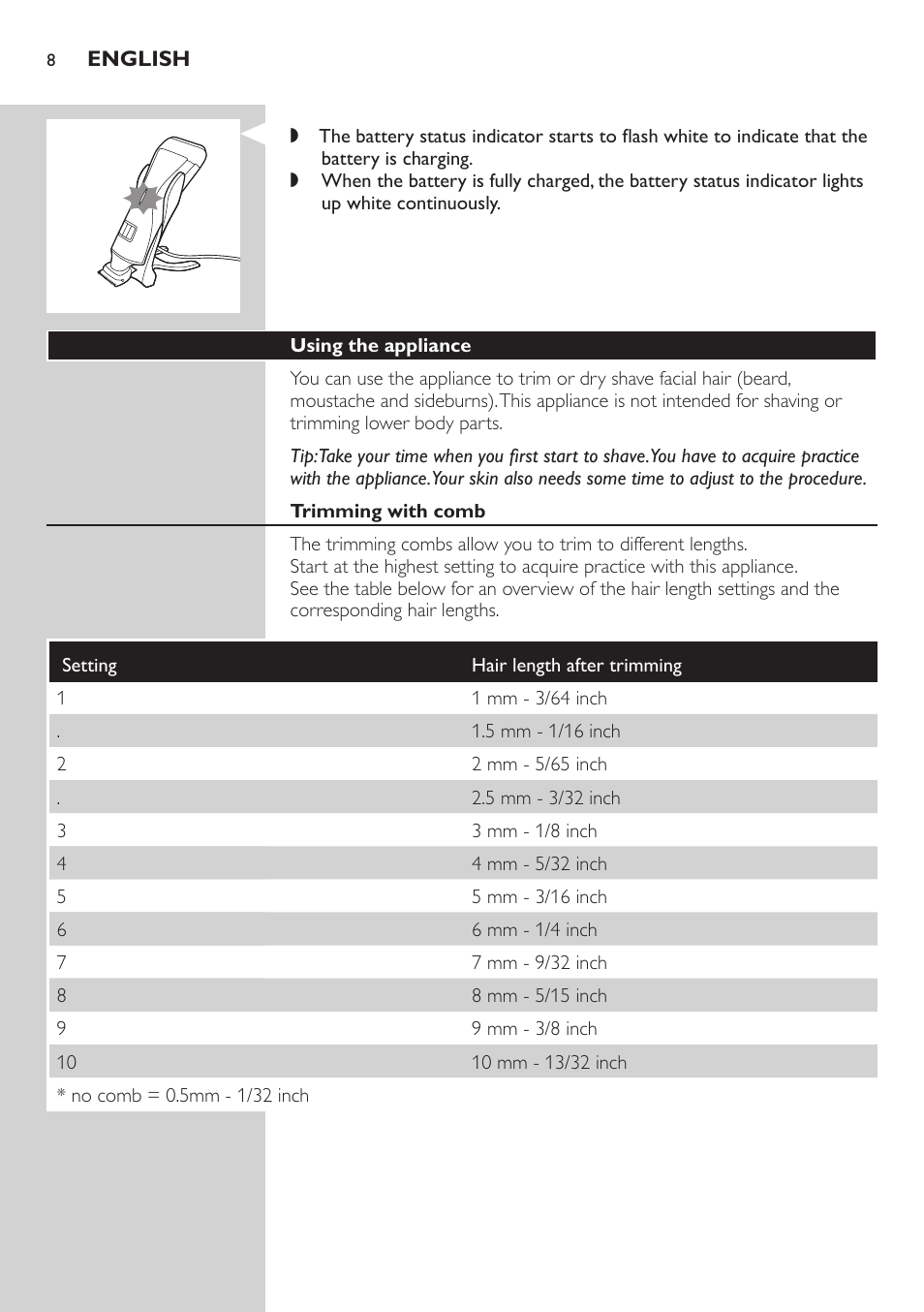Philips StyleShaver Perfilador y afeitadora resistente al agua User Manual | Page 8 / 182