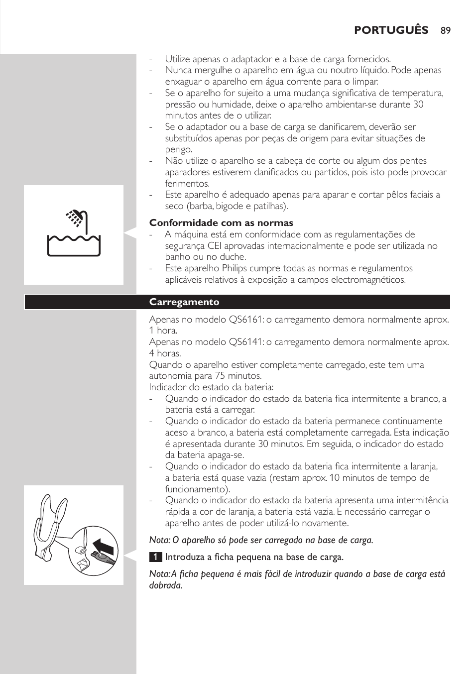Philips StyleShaver Perfilador y afeitadora resistente al agua User Manual | Page 89 / 182