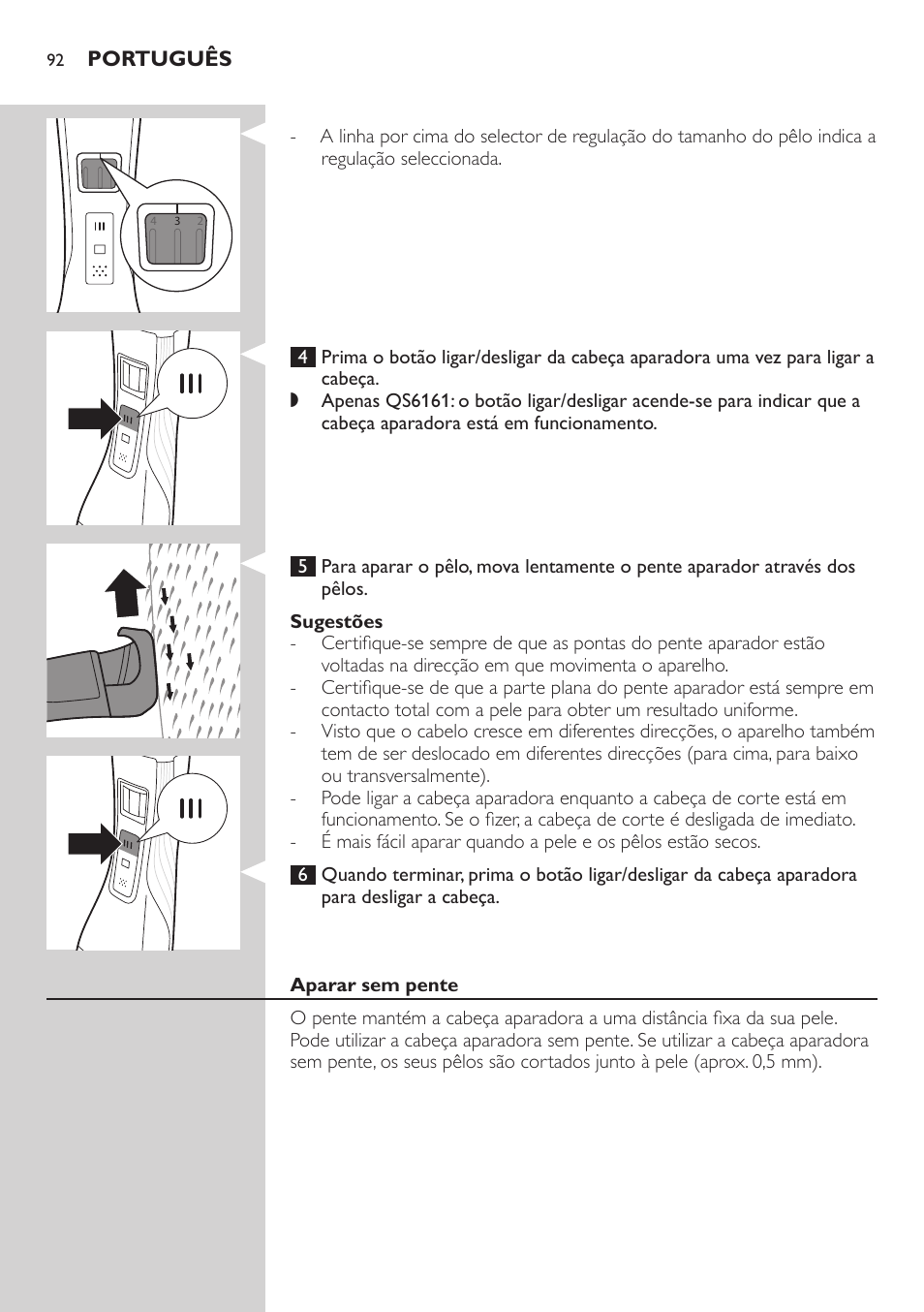 Philips StyleShaver Perfilador y afeitadora resistente al agua User Manual | Page 92 / 182