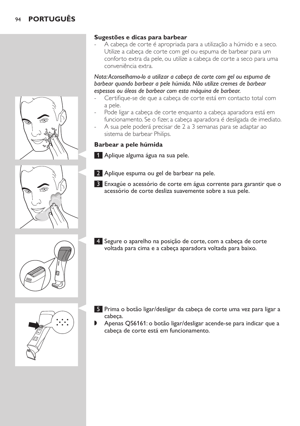 Philips StyleShaver Perfilador y afeitadora resistente al agua User Manual | Page 94 / 182