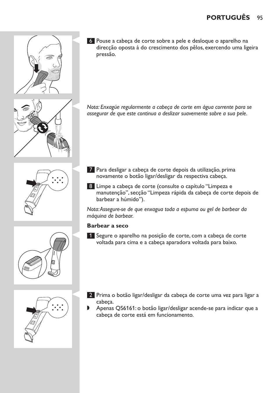 Philips StyleShaver Perfilador y afeitadora resistente al agua User Manual | Page 95 / 182