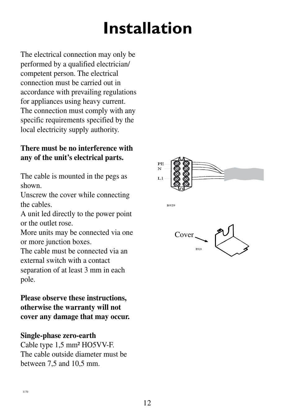 Installation | AEG 231GR-M User Manual | Page 12 / 16