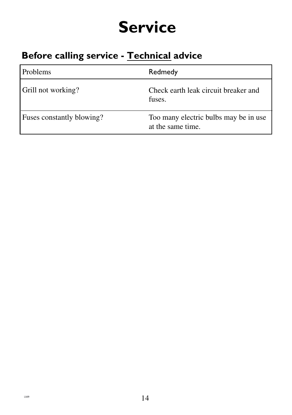 Service | AEG 231GR-M User Manual | Page 14 / 16