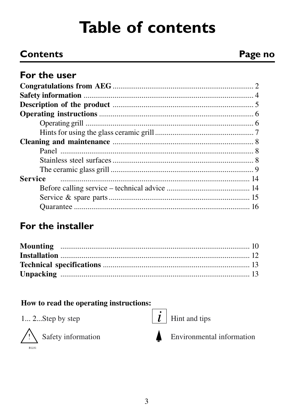 AEG 231GR-M User Manual | Page 3 / 16