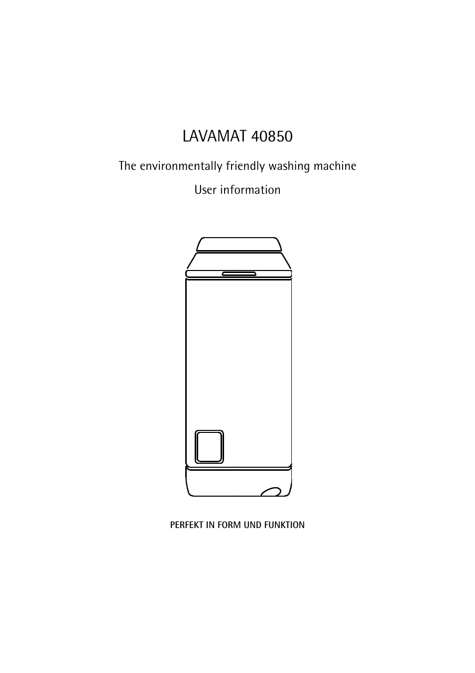 AEG LAVAMAT 40850 User Manual | 32 pages