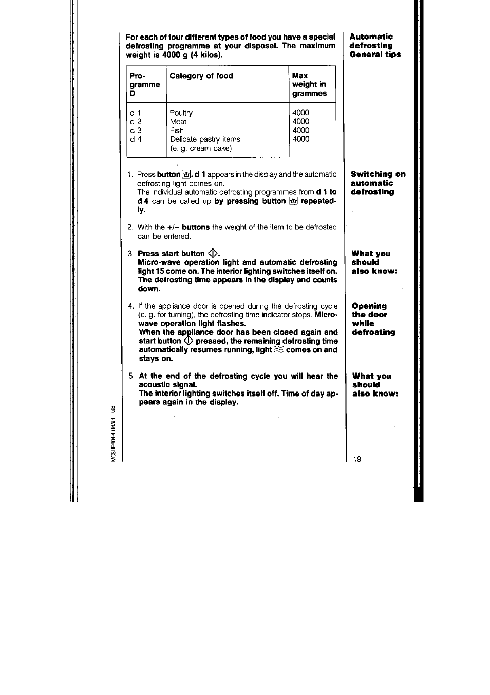 Switching on | AEG MICROMAT 125 User Manual | Page 19 / 36