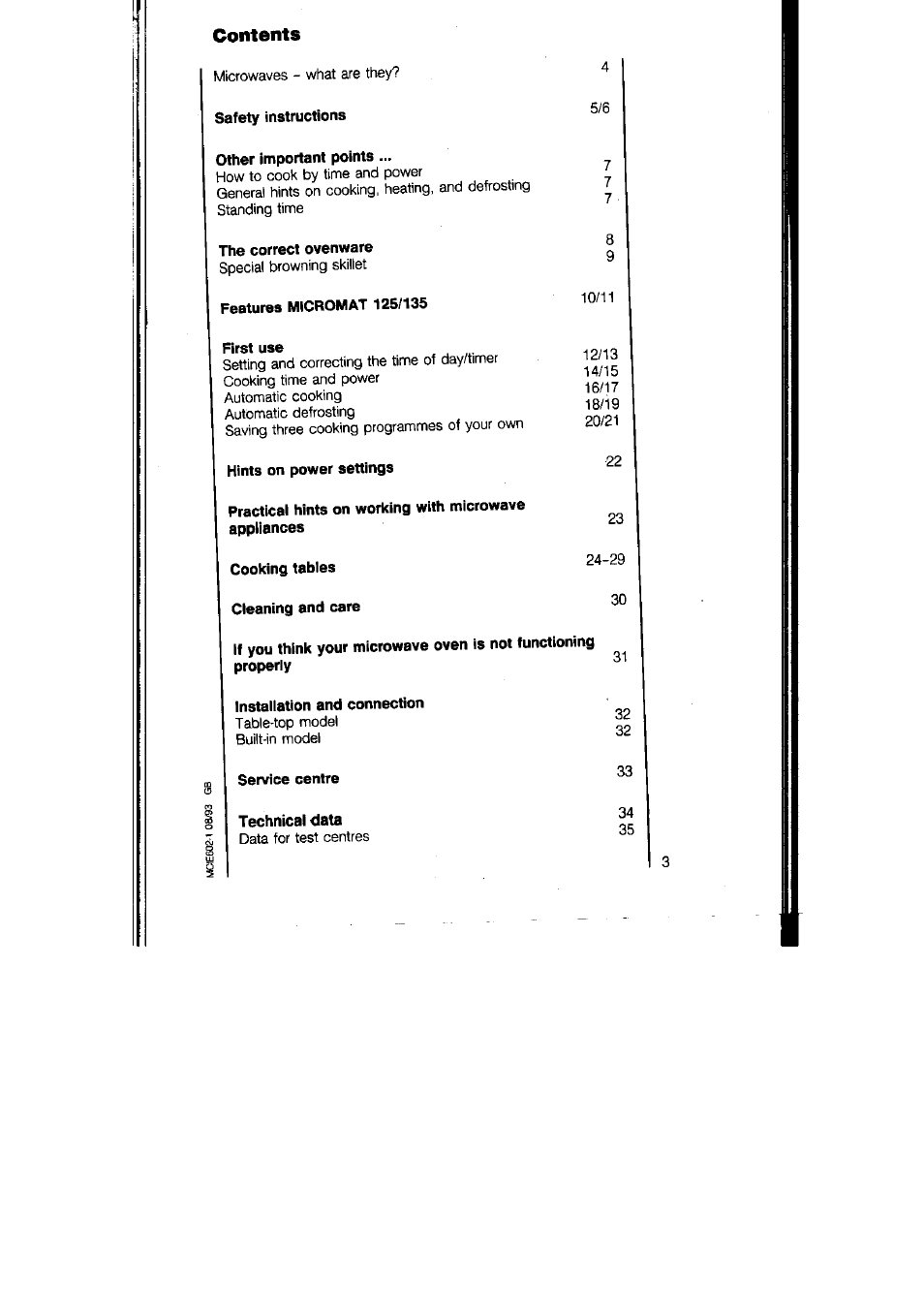AEG MICROMAT 125 User Manual | Page 3 / 36