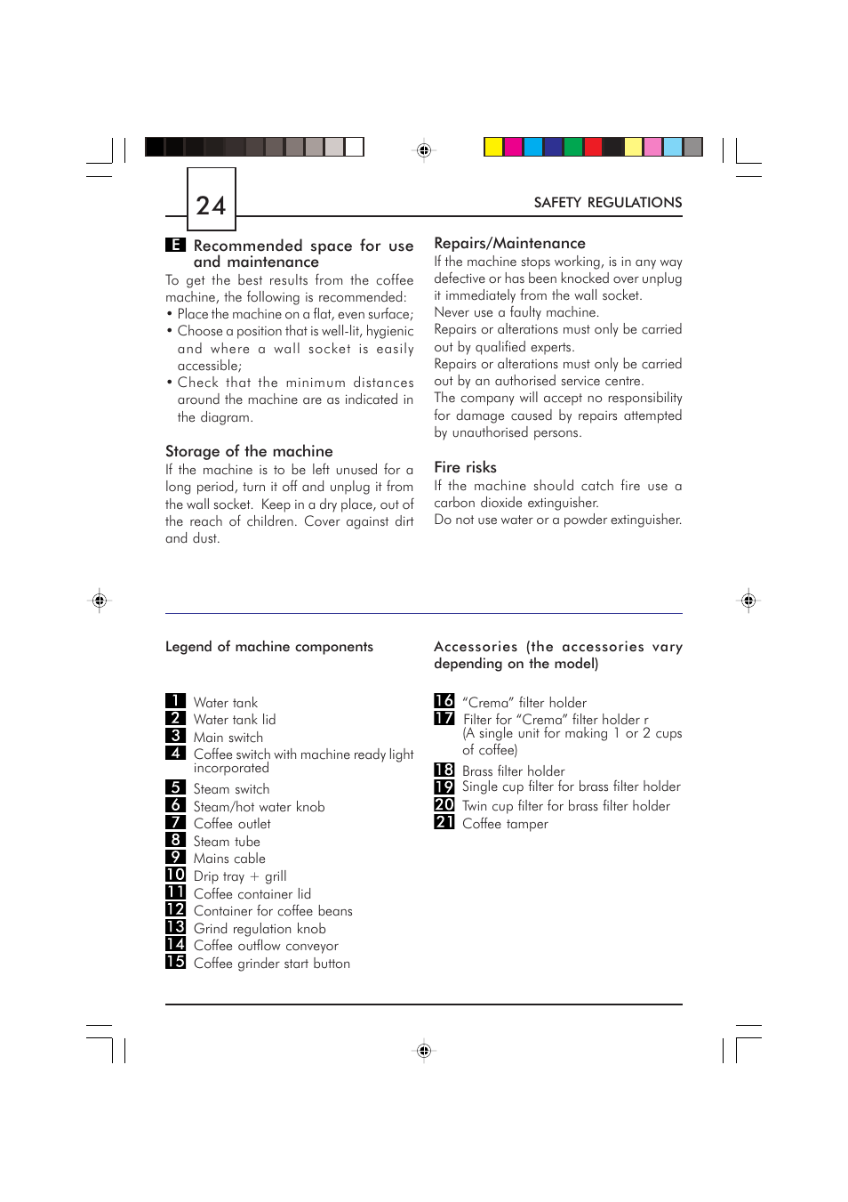 Philips Saeco Via Veneto Cafetera expreso manual User Manual | Page 24 / 104