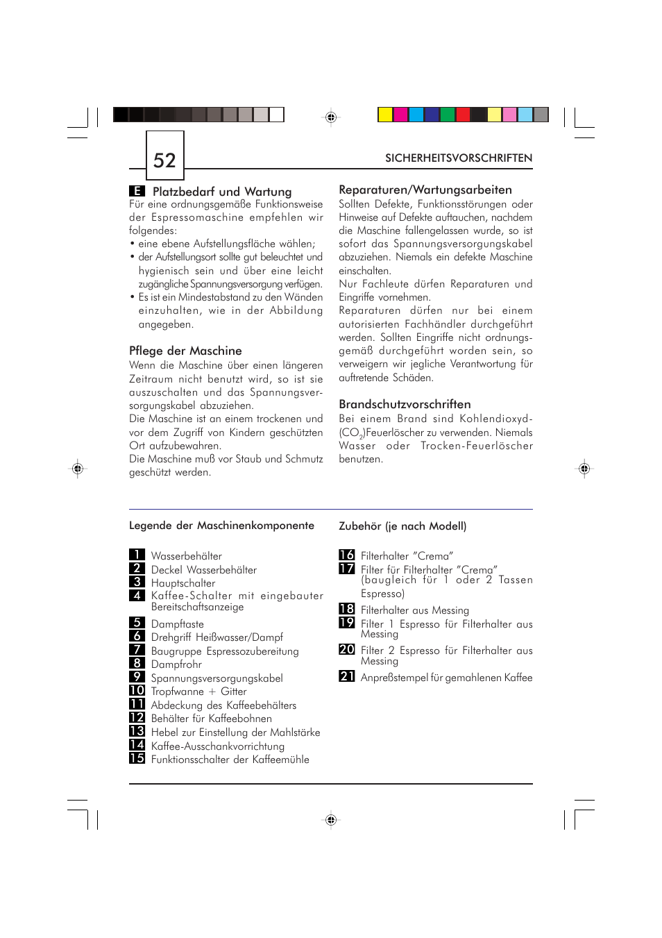 Philips Saeco Via Veneto Cafetera expreso manual User Manual | Page 52 / 104