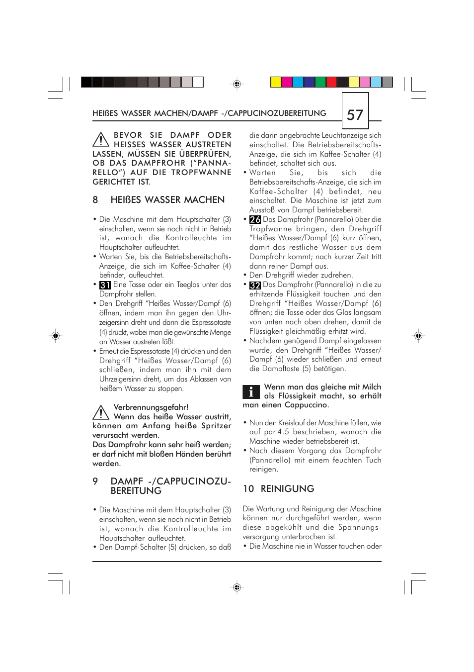 Philips Saeco Via Veneto Cafetera expreso manual User Manual | Page 57 / 104