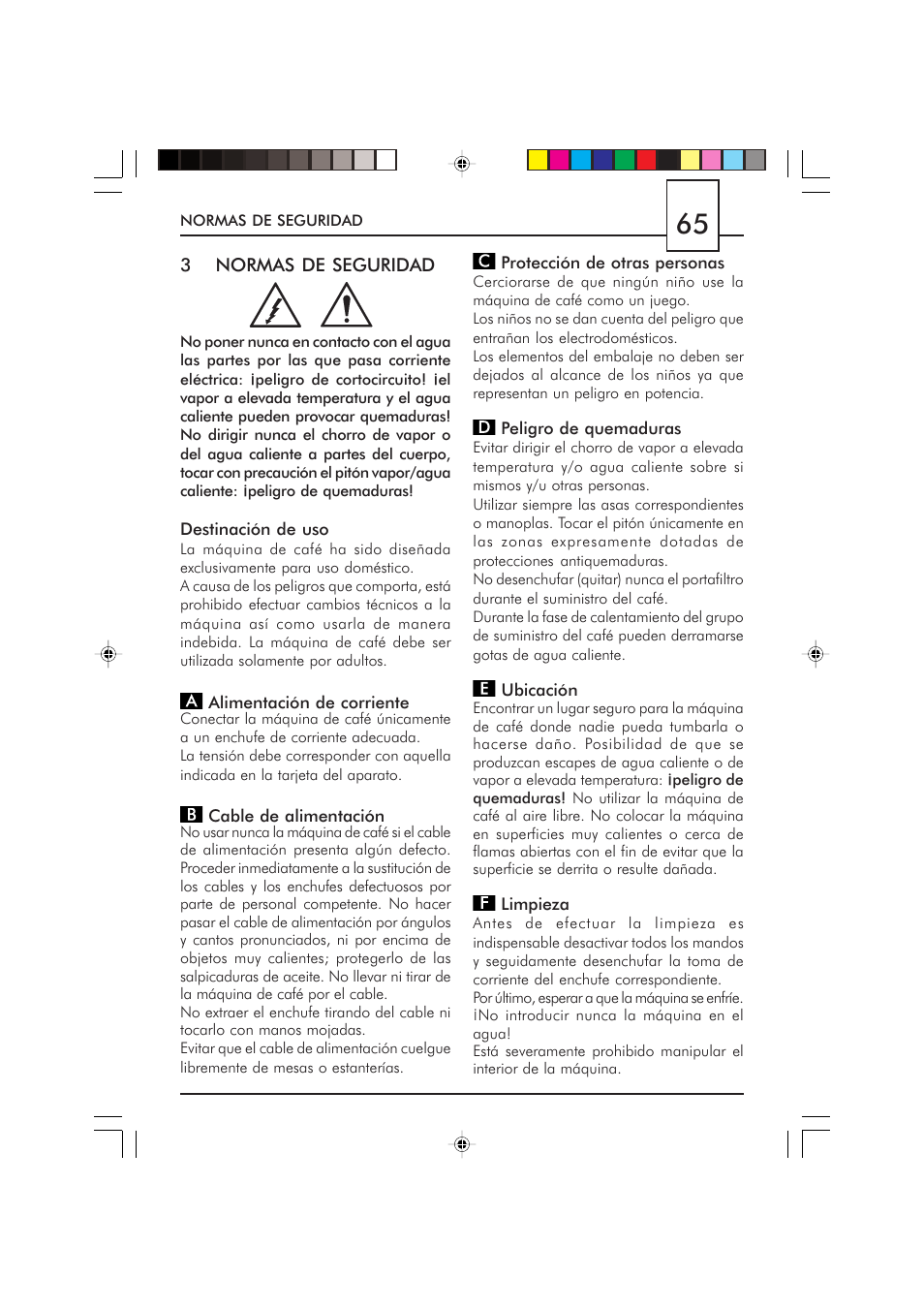 Philips Saeco Via Veneto Cafetera expreso manual User Manual | Page 65 / 104