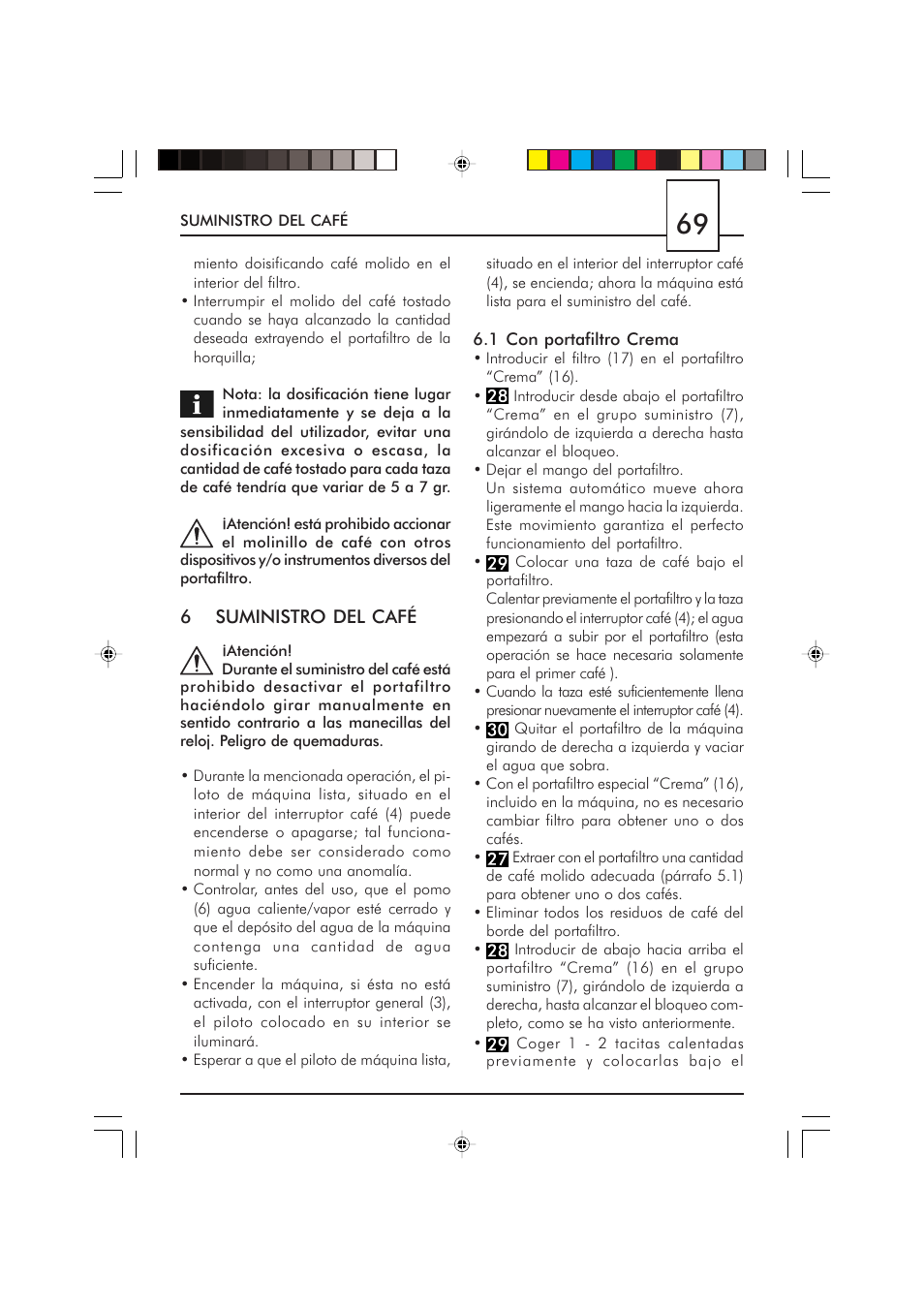 Philips Saeco Via Veneto Cafetera expreso manual User Manual | Page 69 / 104