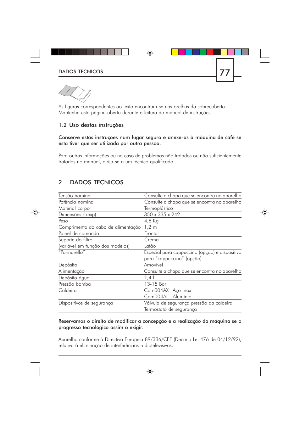 Philips Saeco Via Veneto Cafetera expreso manual User Manual | Page 77 / 104