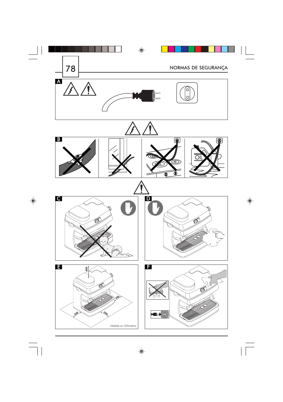 Normas de segurança | Philips Saeco Via Veneto Cafetera expreso manual User Manual | Page 78 / 104