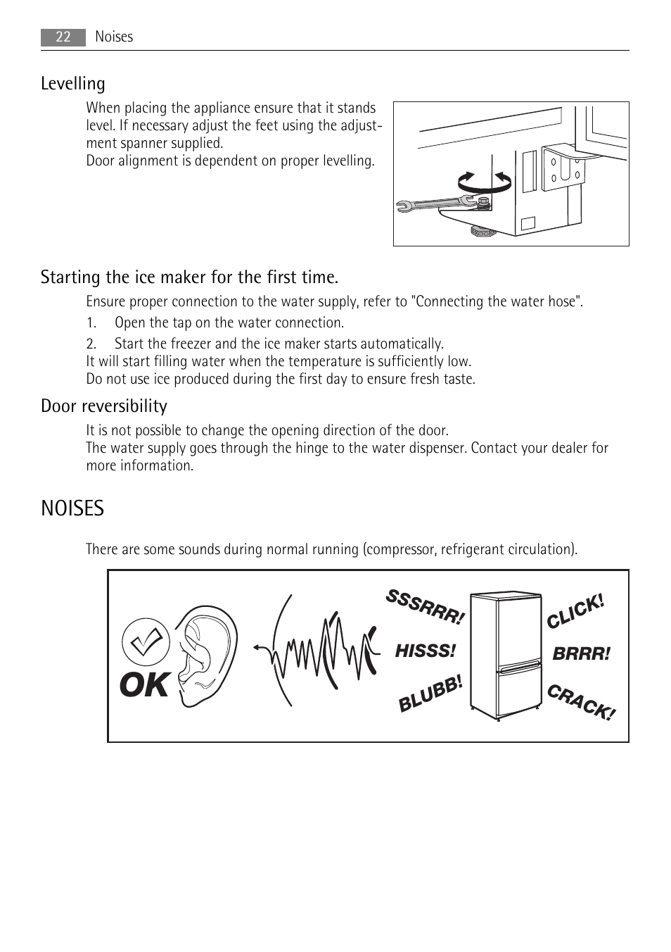 Noises | AEG A92860GNX0 User Manual | Page 22 / 28