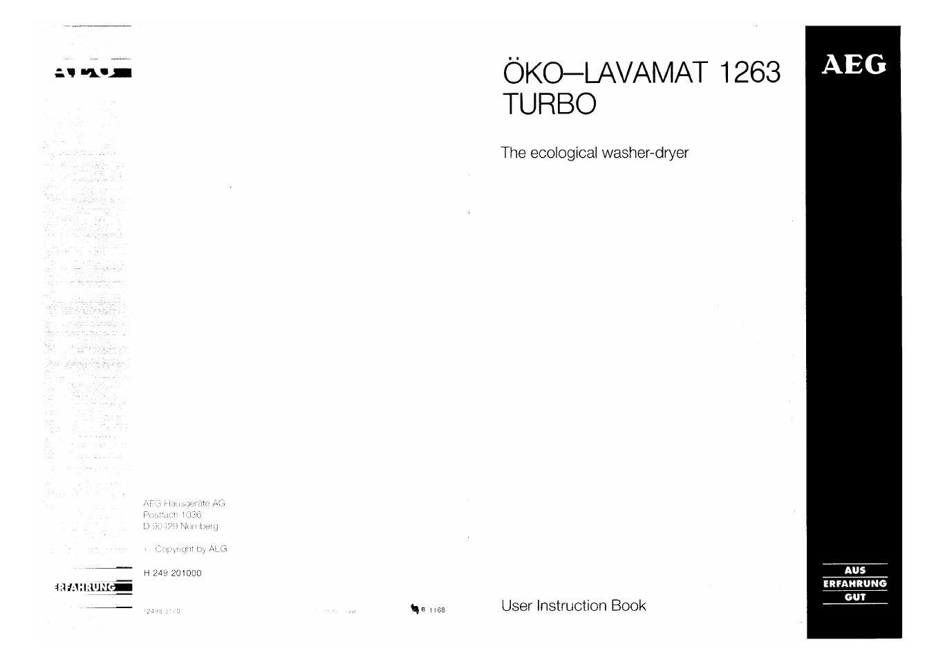 AEG 1263 User Manual | 22 pages