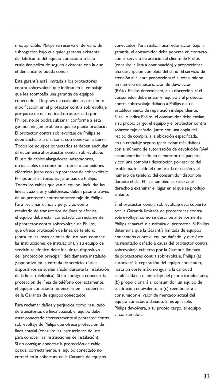 Philips Multiplicador de potencia User Manual | Page 33 / 122