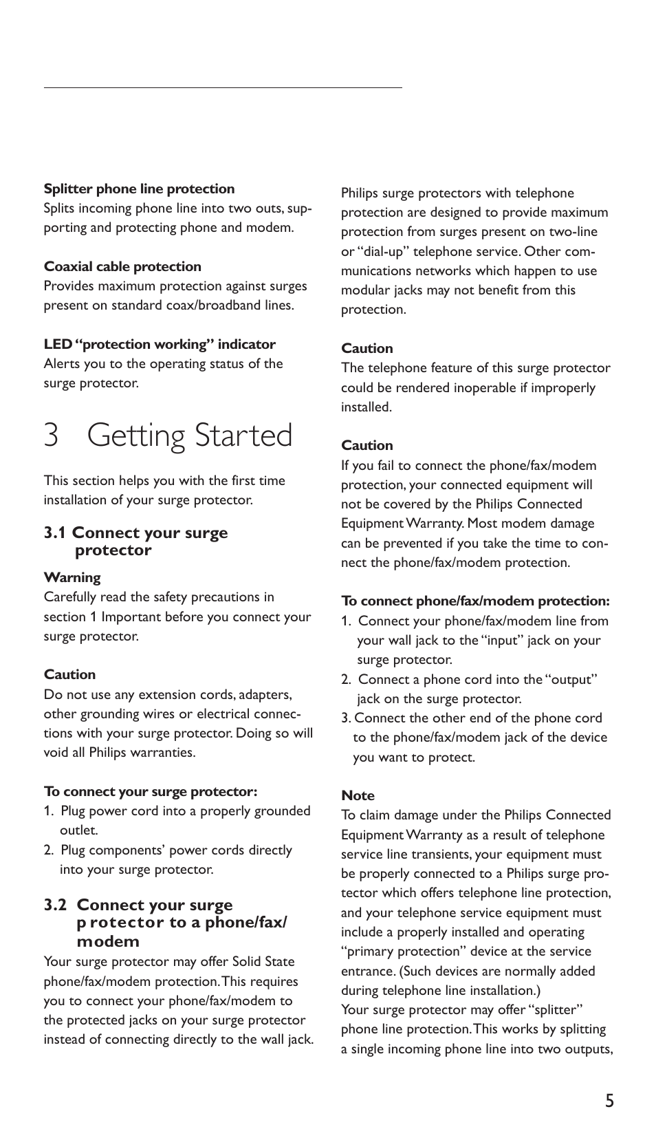 3 getting started | Philips Multiplicador de potencia User Manual | Page 5 / 122