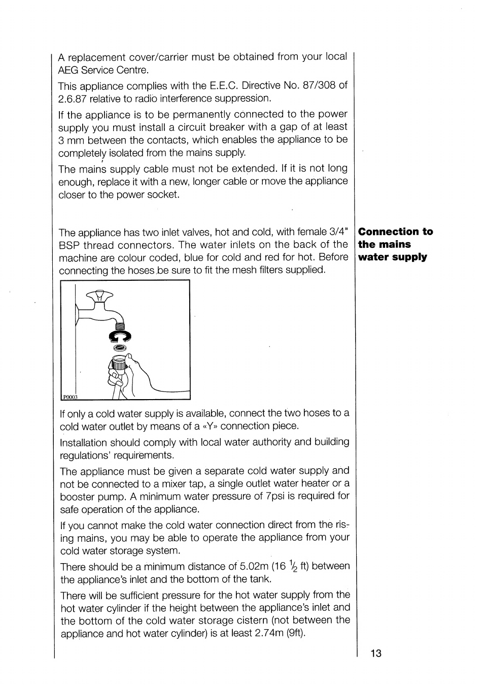 AEG 1370-1 User Manual | Page 13 / 44