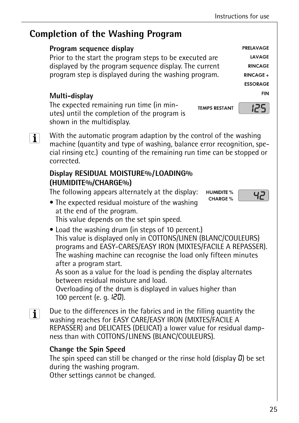 Completion of the washing program | AEG KO-LAVAMAT 88830 User Manual | Page 25 / 56