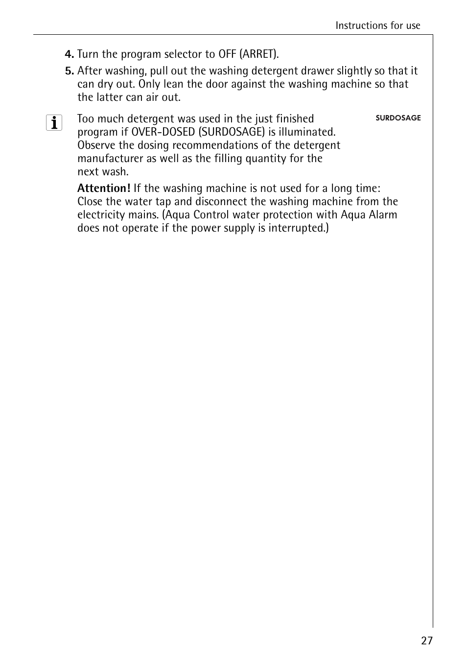 AEG KO-LAVAMAT 88830 User Manual | Page 27 / 56