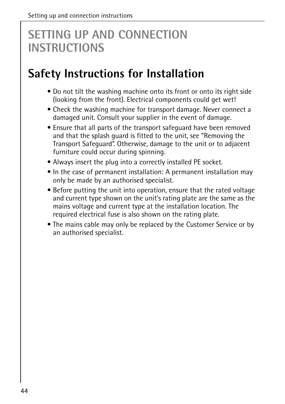 AEG KO-LAVAMAT 88830 User Manual | Page 44 / 56