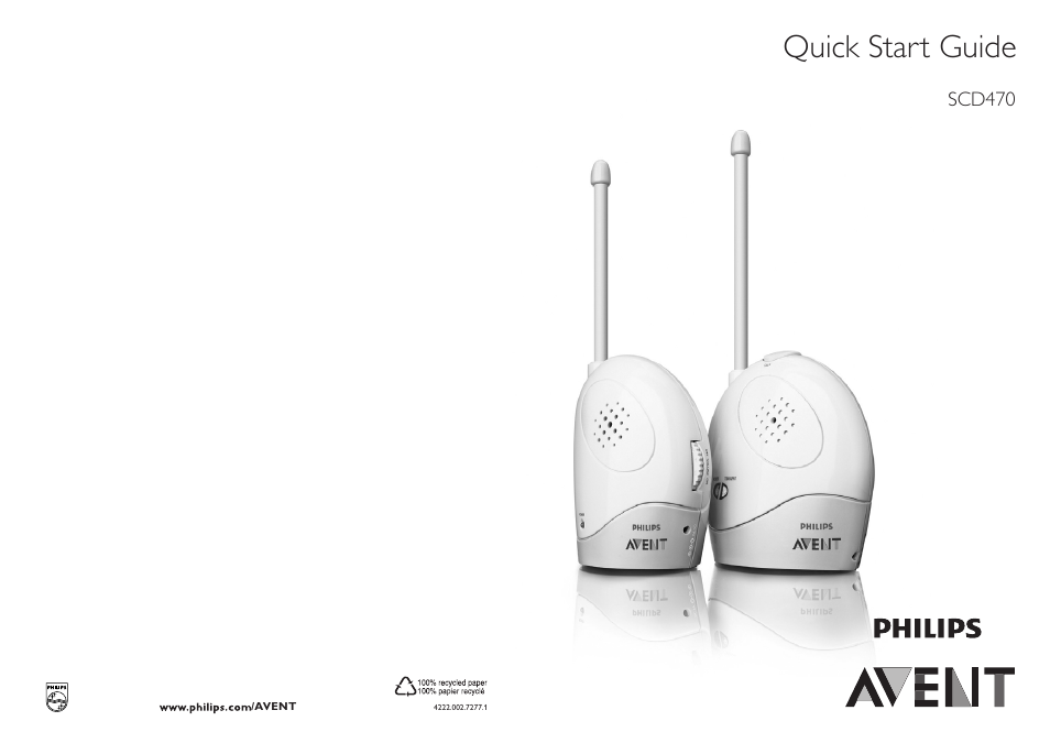 Philips AVENT Vigilabebés analógico User Manual | 2 pages