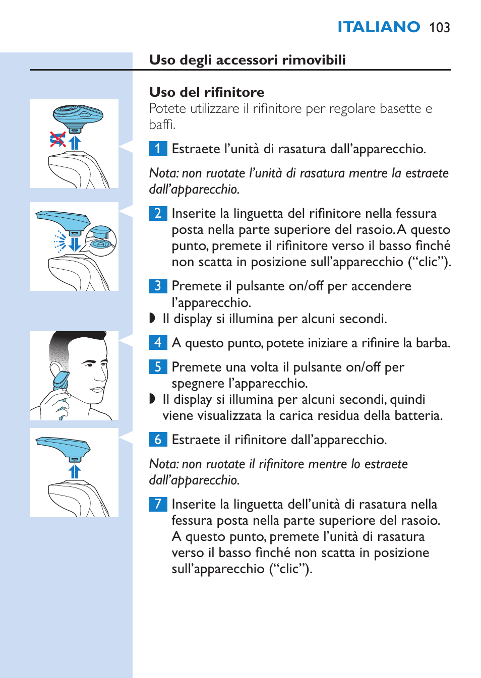 Philips SHAVER Series 9000 afeitadora eléctrica en mojado y seco User Manual | Page 103 / 200