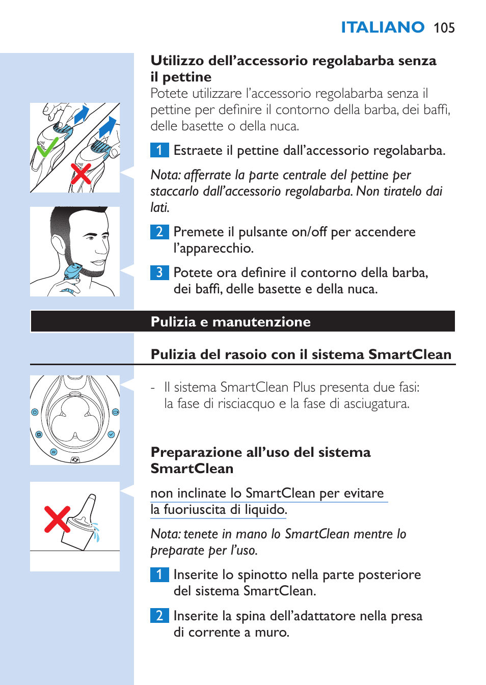 Philips SHAVER Series 9000 afeitadora eléctrica en mojado y seco User Manual | Page 105 / 200