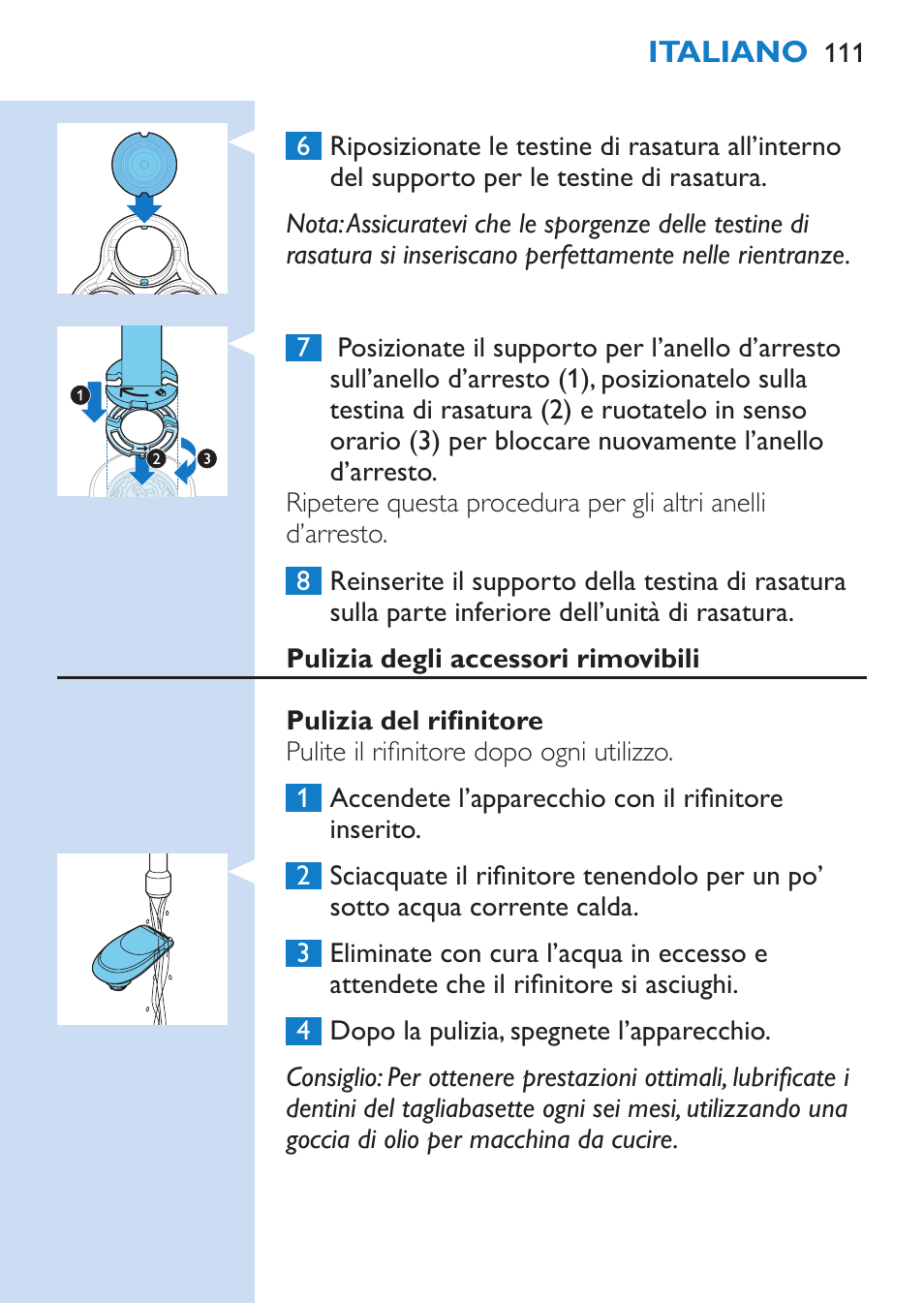 Philips SHAVER Series 9000 afeitadora eléctrica en mojado y seco User Manual | Page 111 / 200