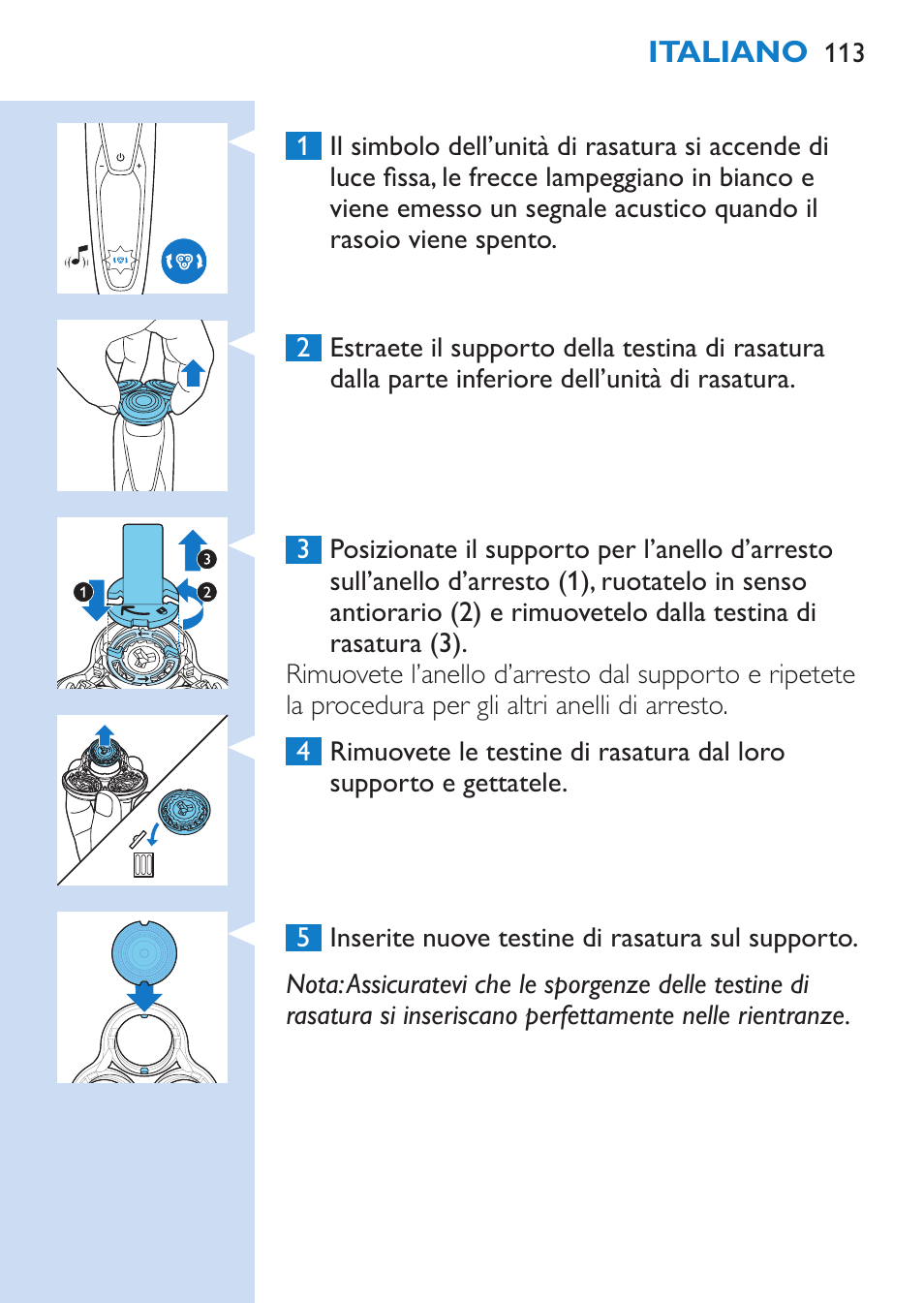 Philips SHAVER Series 9000 afeitadora eléctrica en mojado y seco User Manual | Page 113 / 200