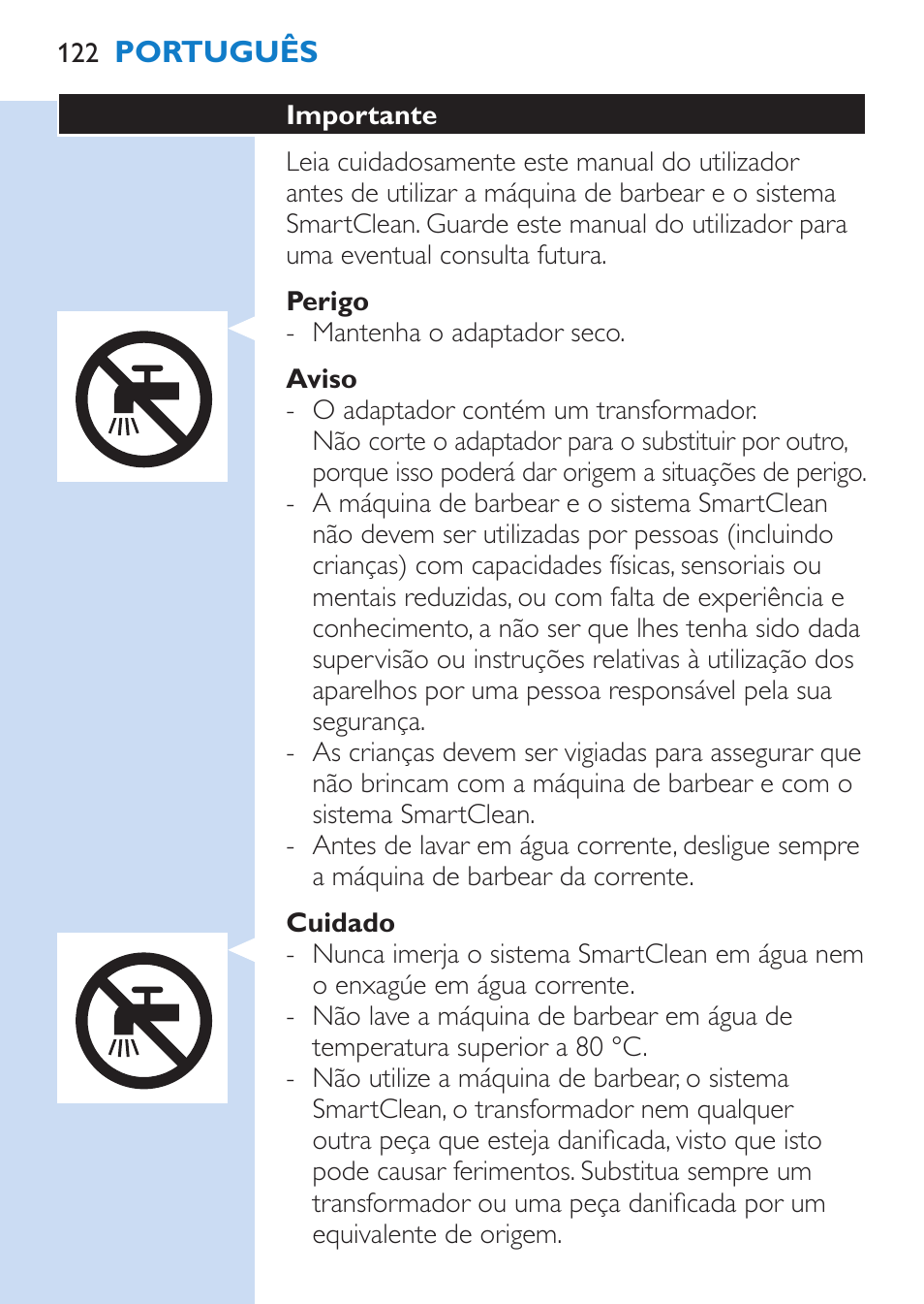 Philips SHAVER Series 9000 afeitadora eléctrica en mojado y seco User Manual | Page 122 / 200