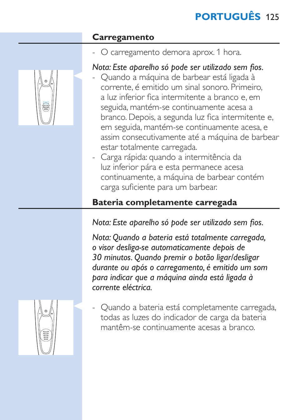 Philips SHAVER Series 9000 afeitadora eléctrica en mojado y seco User Manual | Page 125 / 200