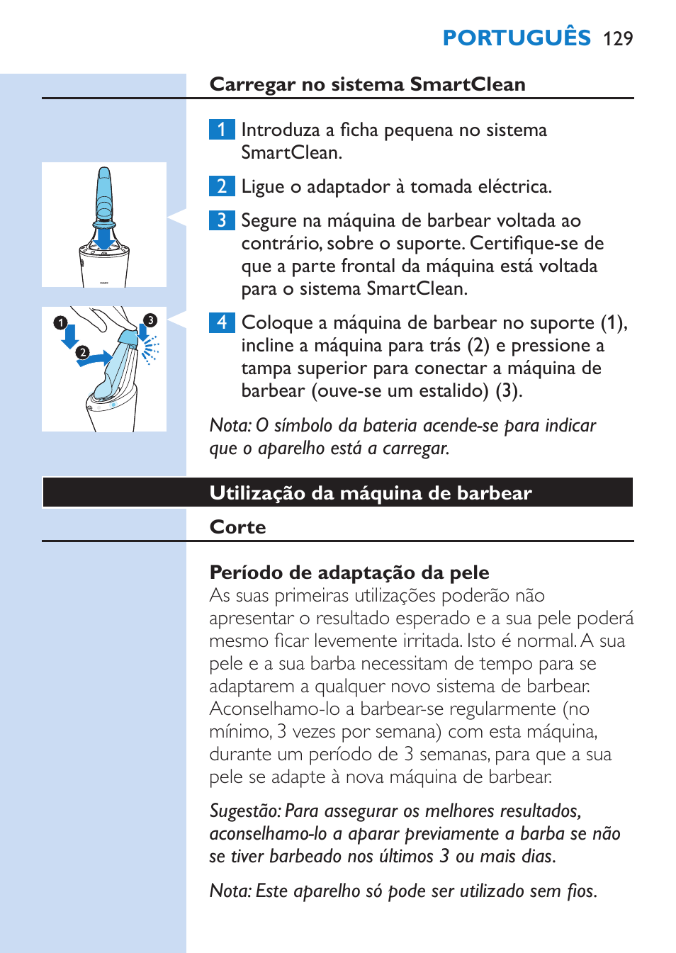 Philips SHAVER Series 9000 afeitadora eléctrica en mojado y seco User Manual | Page 129 / 200