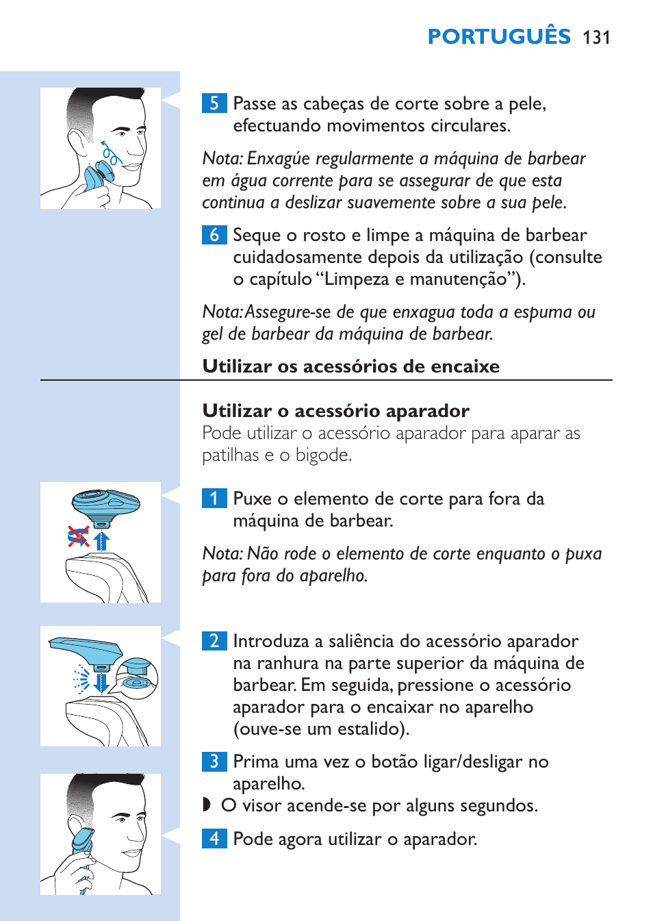 Philips SHAVER Series 9000 afeitadora eléctrica en mojado y seco User Manual | Page 131 / 200