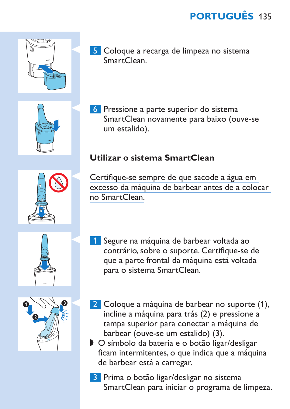 Philips SHAVER Series 9000 afeitadora eléctrica en mojado y seco User Manual | Page 135 / 200