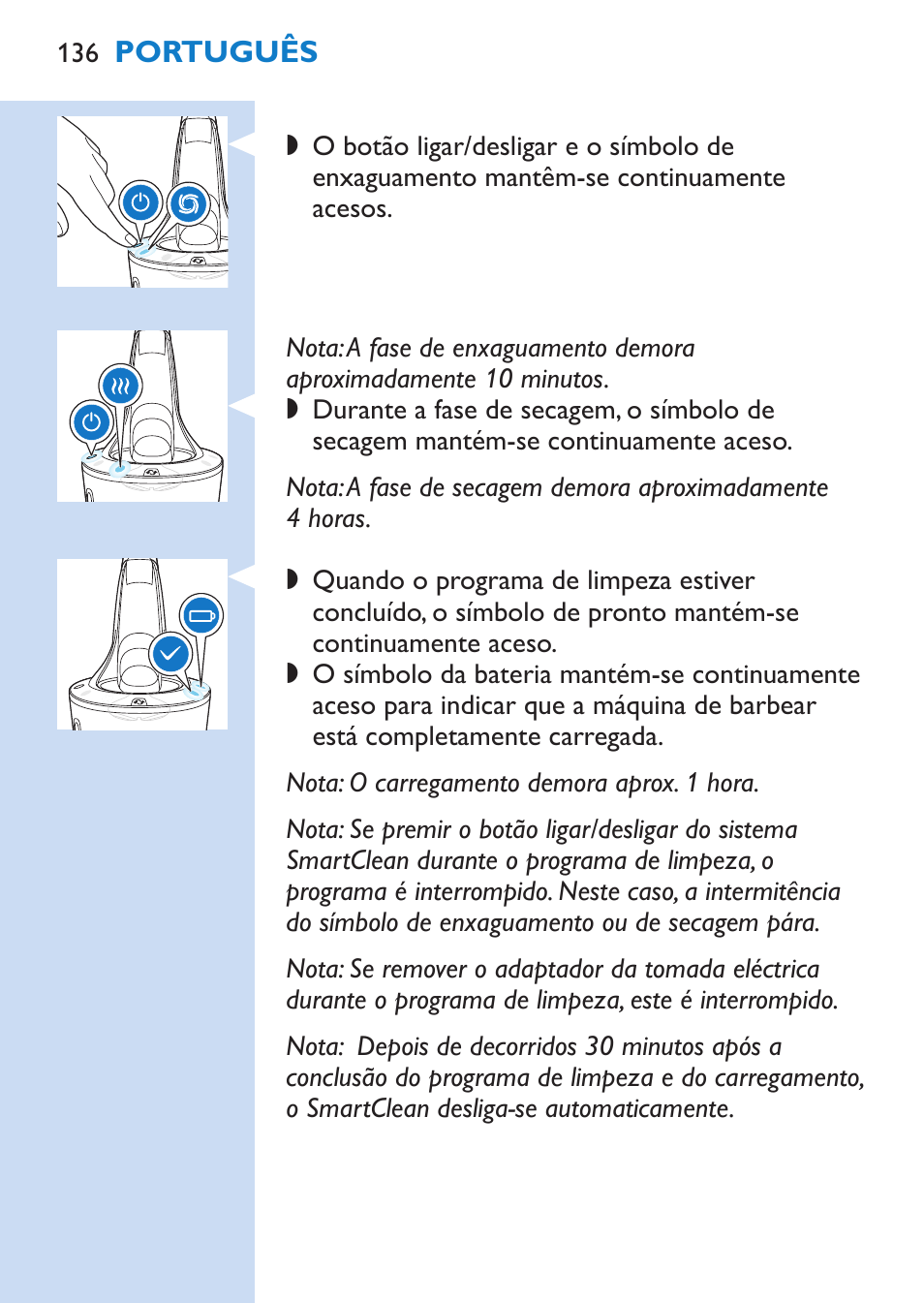 Philips SHAVER Series 9000 afeitadora eléctrica en mojado y seco User Manual | Page 136 / 200