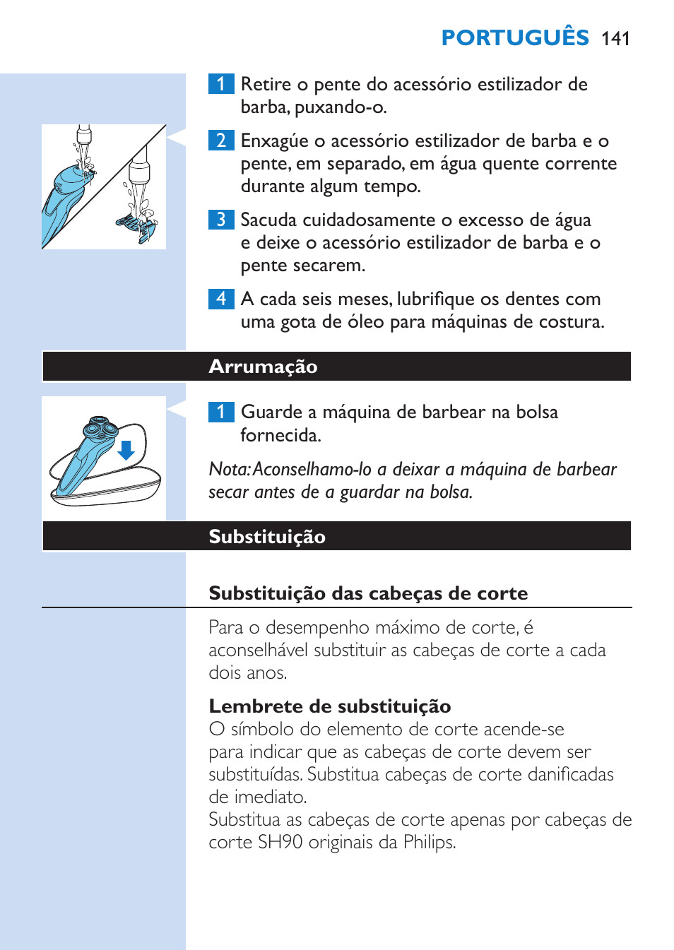 Philips SHAVER Series 9000 afeitadora eléctrica en mojado y seco User Manual | Page 141 / 200