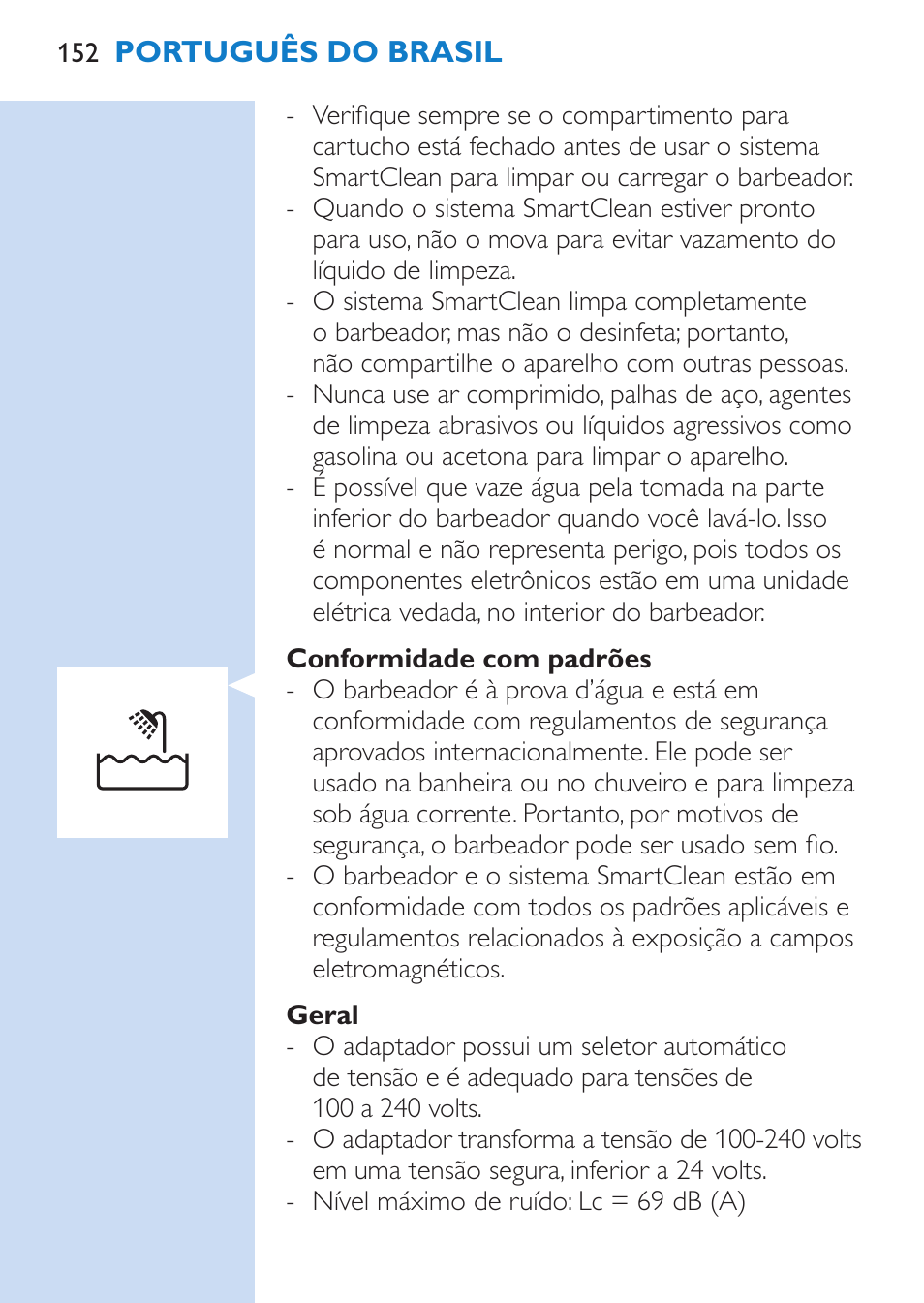 Philips SHAVER Series 9000 afeitadora eléctrica en mojado y seco User Manual | Page 152 / 200