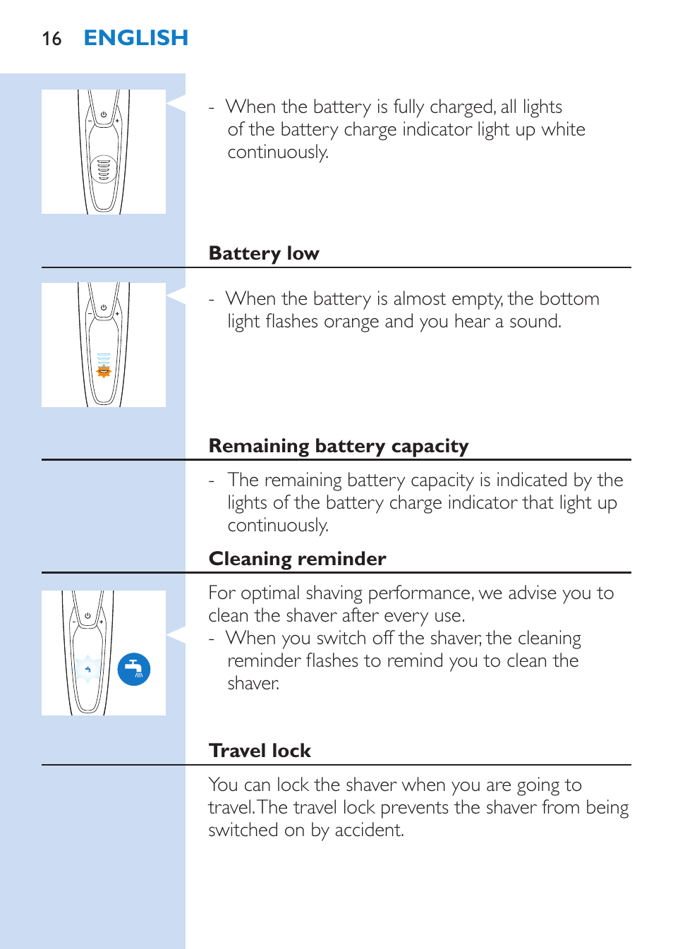 Philips SHAVER Series 9000 afeitadora eléctrica en mojado y seco User Manual | Page 16 / 200