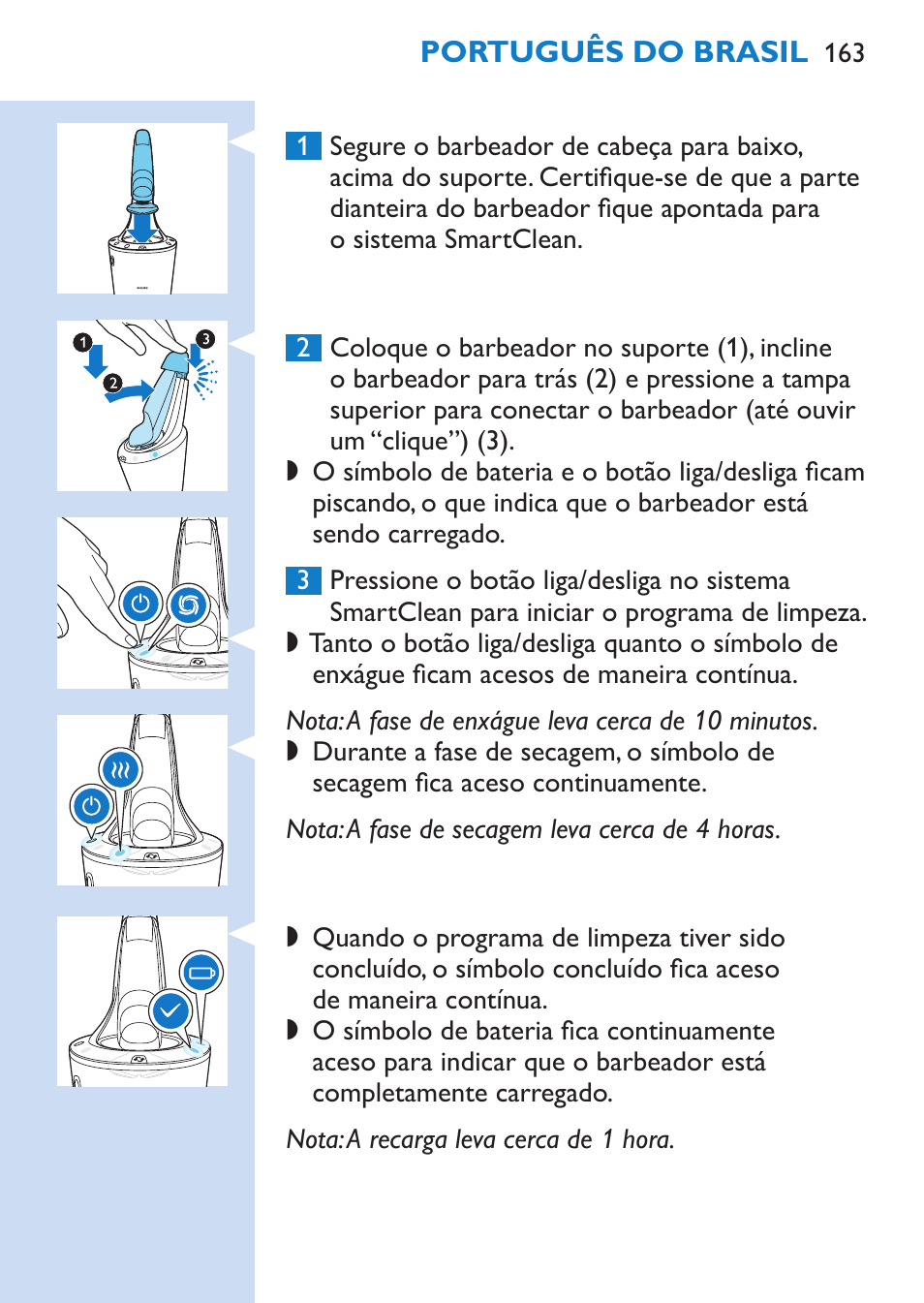 Philips SHAVER Series 9000 afeitadora eléctrica en mojado y seco User Manual | Page 163 / 200