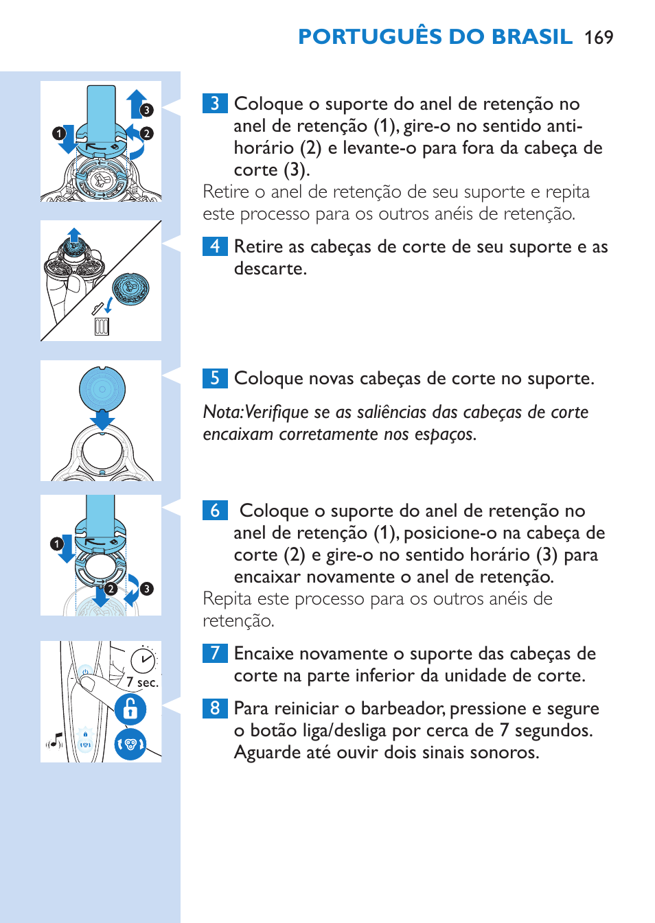 Philips SHAVER Series 9000 afeitadora eléctrica en mojado y seco User Manual | Page 169 / 200