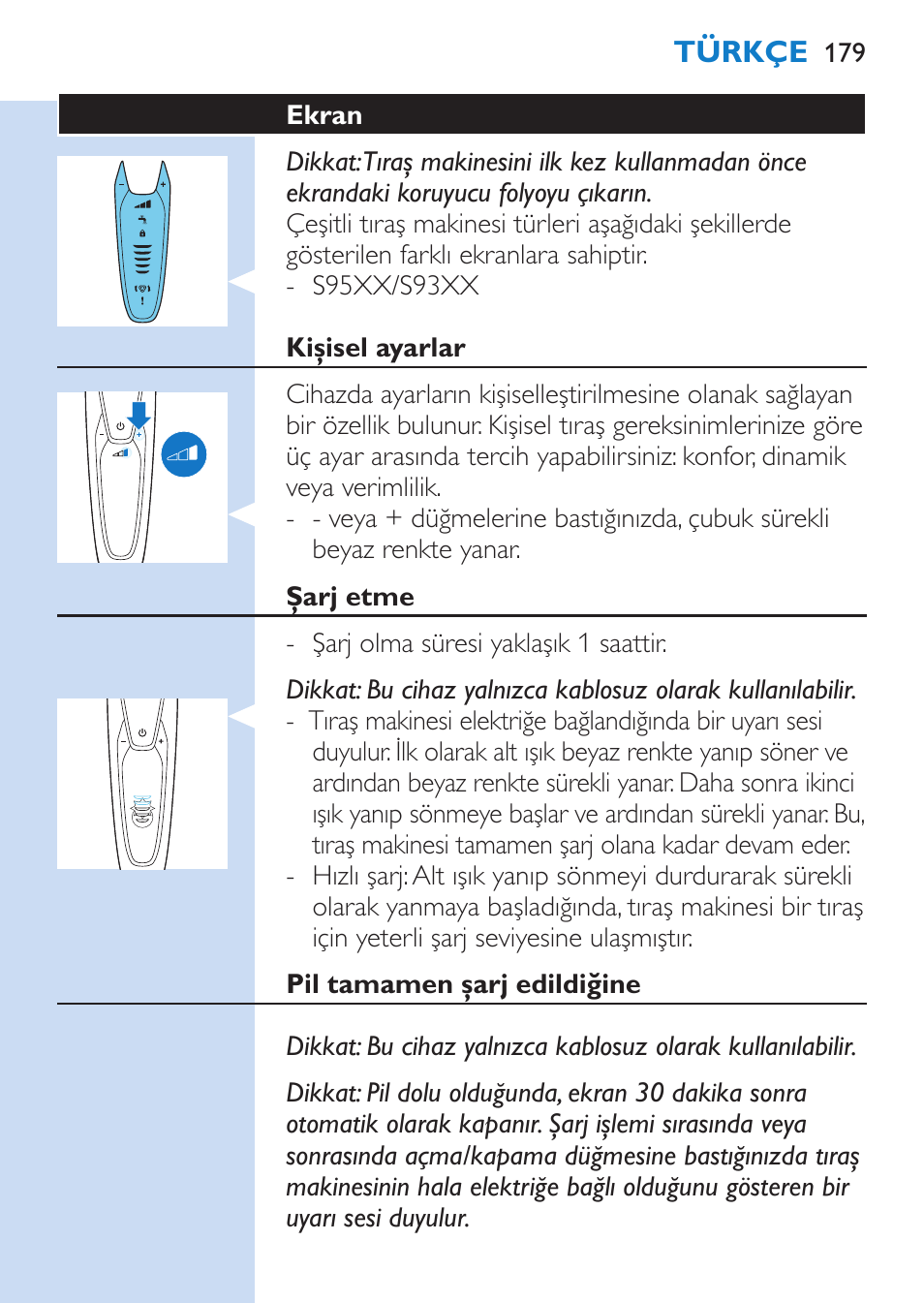 Philips SHAVER Series 9000 afeitadora eléctrica en mojado y seco User Manual | Page 179 / 200